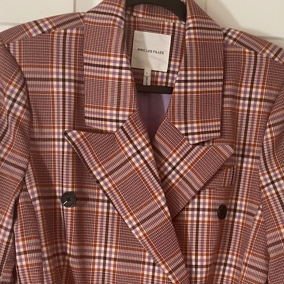 Avec Les Filles Plaid Trench Coat - NWT - Picture 1 of 16